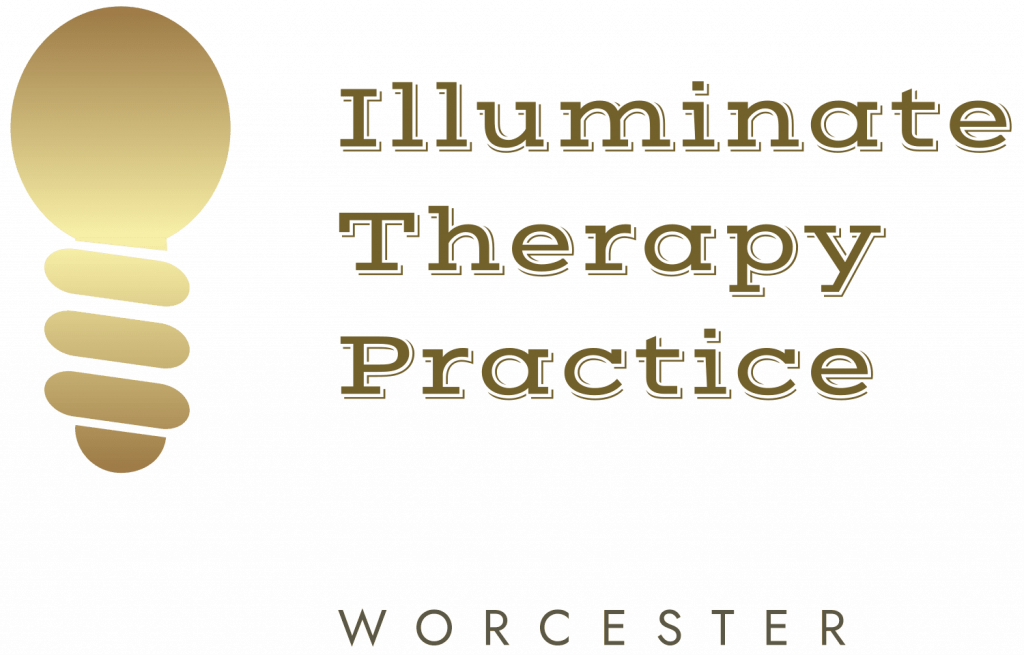 Illuminate Therapy Practice logo with lightbulb